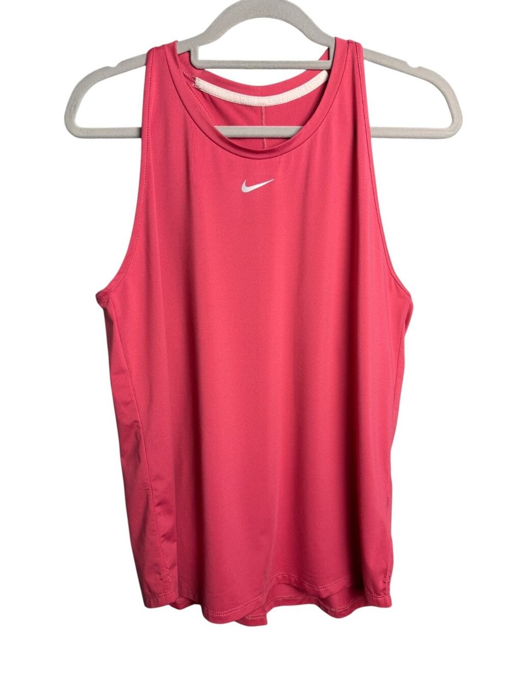 Nike Dri-Fit Racerback Tank Top Womens Medium Pink Scoop Neck Athletic
